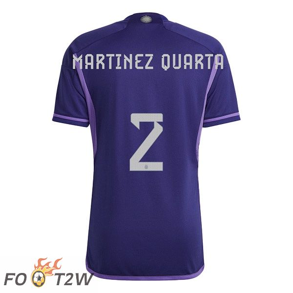 Maillots Equipe De Argentine (MARTINEZ QUARTA 2) Exterieur Pourpre Coupe du monde 2022