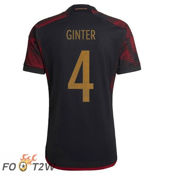 Maillot Allemagne (GINTER 4) Exterieur Noir Coupe du monde 2022