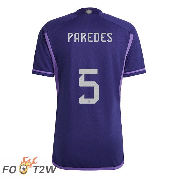 Maillots Equipe De Argentine (PAREDES 5) Exterieur Pourpre Coupe du monde 2022