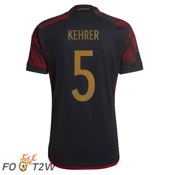 Maillot Allemagne (KEHRER 5) Exterieur Noir Coupe du monde 2022