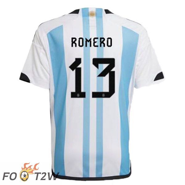 Maillot Foot Equipe De Argentine (ROMERO 13) Domicile Coupe Du Monde 2022