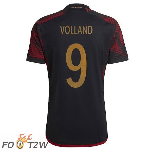 Maillot Allemagne (VOLLAND 9) Exterieur Noir Coupe du monde 2022