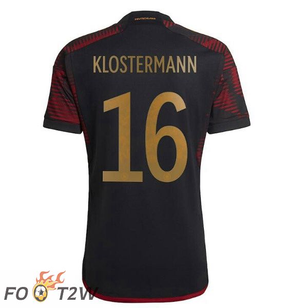 Maillot Allemagne (KLOSTERMANN 16) Exterieur Noir Coupe du monde 2022