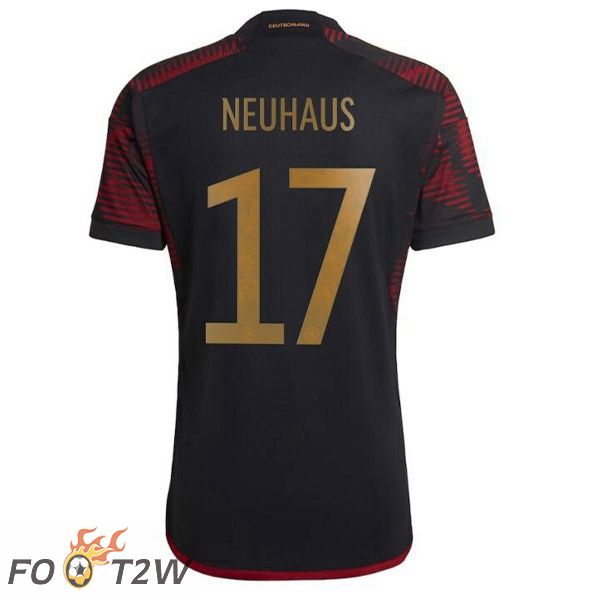 Maillot Allemagne (NEUHAUS 17) Exterieur Noir Coupe du monde 2022