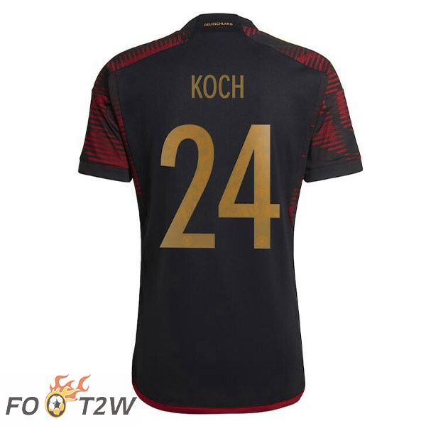 Maillot Allemagne (KOCH 24) Exterieur Noir Coupe du monde 2022