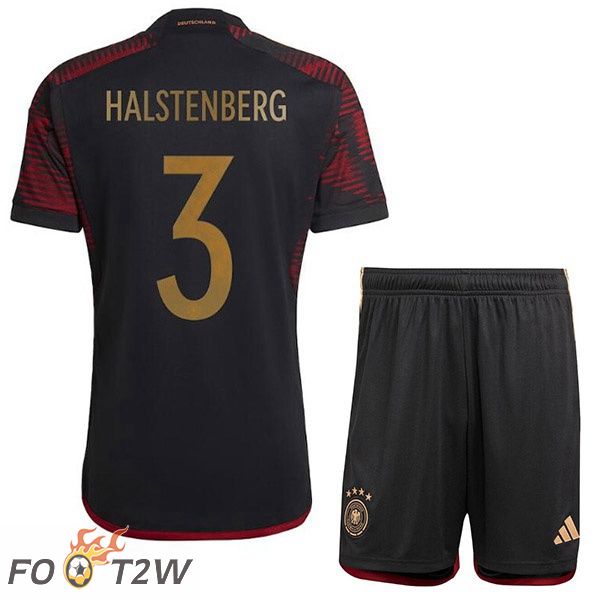 Maillot Allemagne (HALSTENBERG 3) Enfant Exterieur Noir Coupe du monde 2022