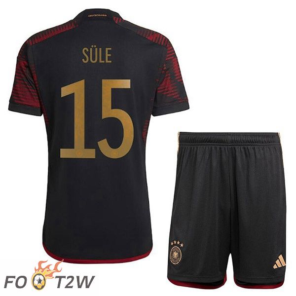 Maillot Allemagne (SULE 15) Enfant Exterieur Noir Coupe du monde 2022