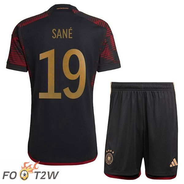 Maillot Allemagne (SANÉ 19) Enfant Exterieur Noir Coupe du monde 2022