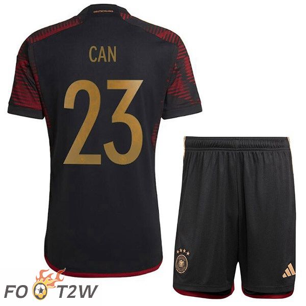 Maillot Allemagne (CAN 23) Enfant Exterieur Noir Coupe du monde 2022