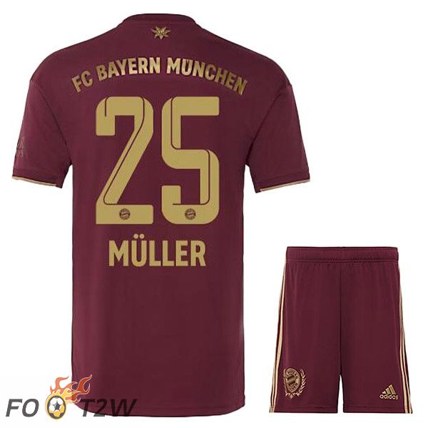 Maillot De Foot Bayern Munich (Müller 25) Enfant Edition Speciale Rouge 2022/2023