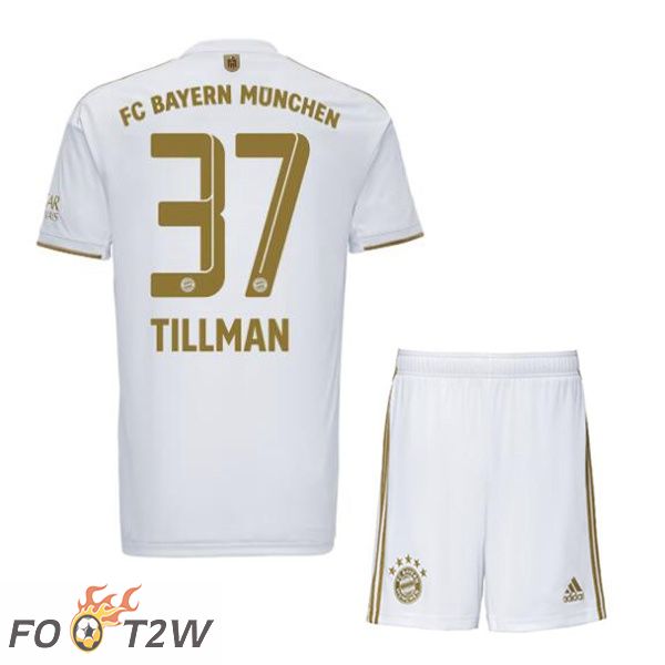 Maillot De Foot Bayern Munich (Tillman 37) Enfant Exterieur Blanc 22/23