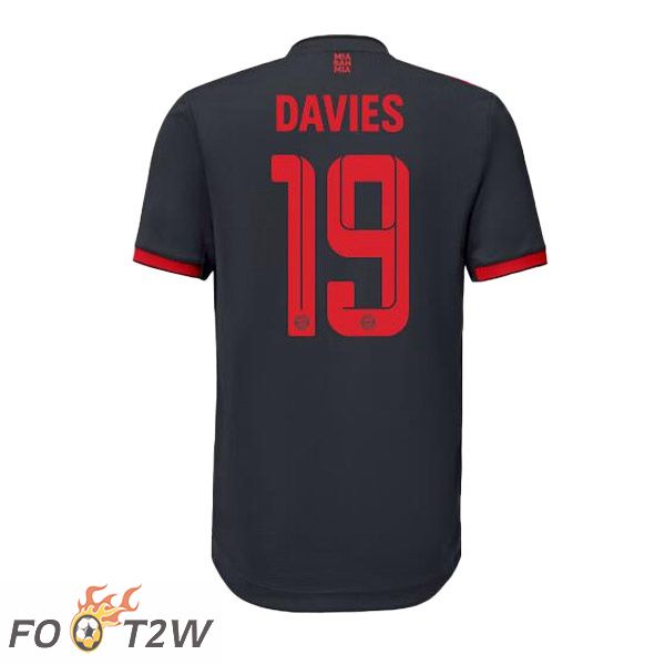 Maillot de Foot Bayern Munich (Davies 19) Third Noir 2022/2023