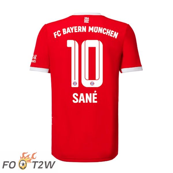 Maillot de Foot Bayern Munich (Sané 10) Domicile Rouge 2022/2023