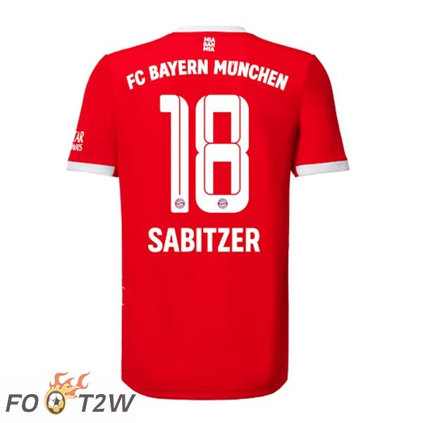 Maillot de Foot Bayern Munich (Sabitzer 18) Domicile Rouge 2022/2023