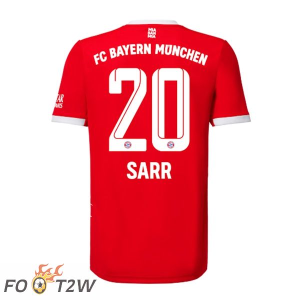 Maillot de Foot Bayern Munich (Sarr 20) Domicile Rouge 2022/2023