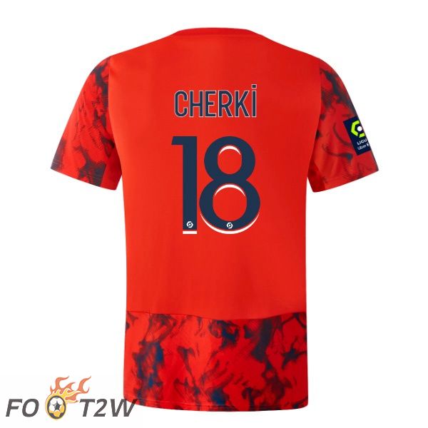 Maillot de Foot Lyon OL (CHERKI 18) Exterieur Rouge 2022/2023