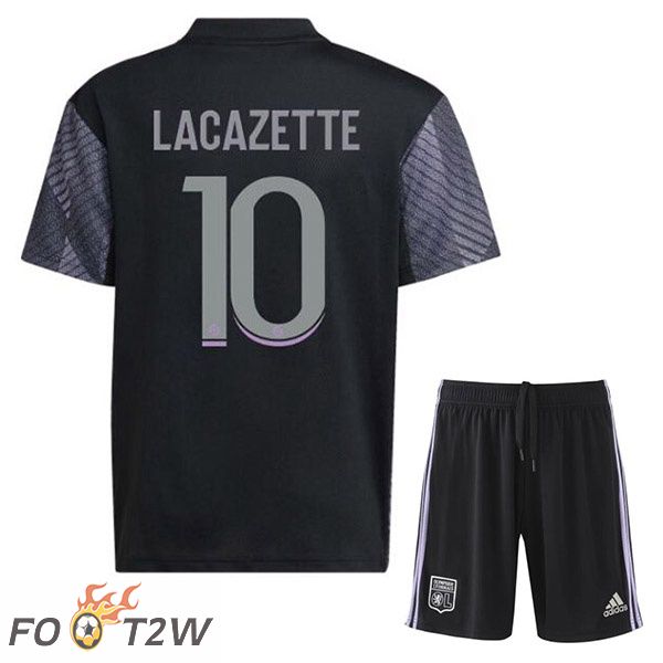 Maillot De Foot Lyon OL (LACAZETTE 10) Enfant Third Noir 2022/2023