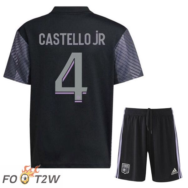 Maillot De Foot Lyon OL (CASTELLO JR 4) Enfant Third Noir 2022/2023