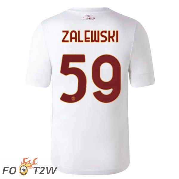 Maillot Foot AS Roma (ZALEWSKI 59) Exterieur Blanc 2022/2023