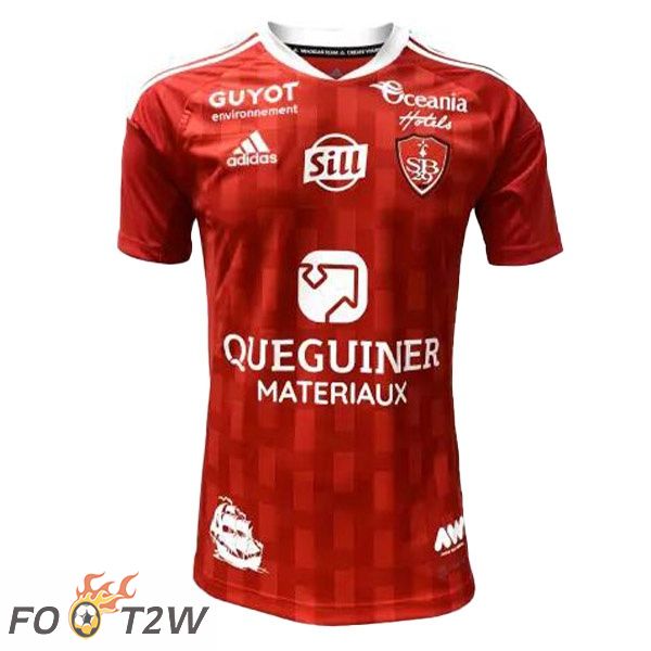 Maillot De Foot Stade Brestois Domicile Rouge 2022/2023