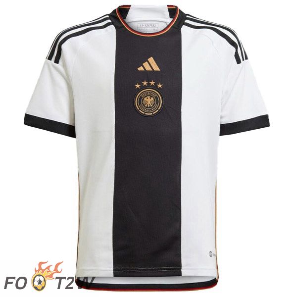 Maillot Equipe de Allemagne Domicile Noir Blanc 2022/2023