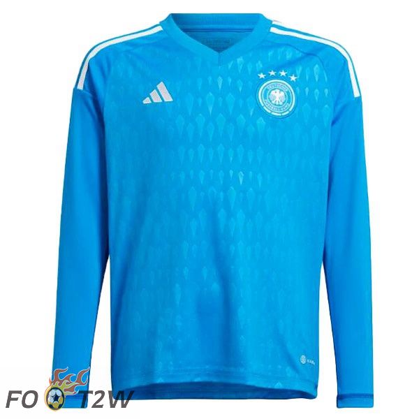 Maillot Equipe de Allemagne Gardien de but Manche longue Bleu 2022/2023