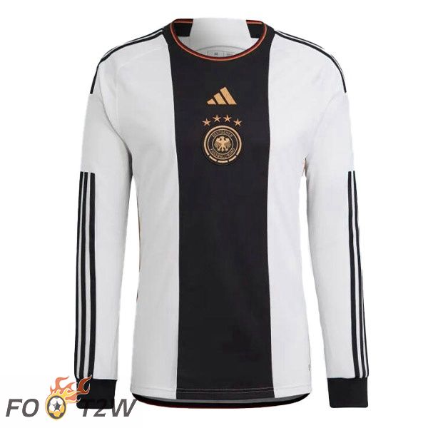 Maillot Equipe de Allemagne Domicile Manche longue Noir Blanc 2022/2023