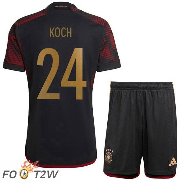 Maillots Equipe De Allemagne (KOCH 24) Enfant Exterieur Noir 2022/2023