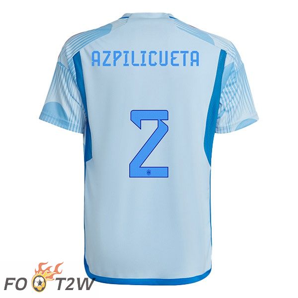 Maillots Equipe de Espagne (AZPILICUETA 2) Exterieur Bleu Blanc 2022/2023