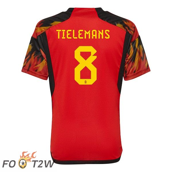 Maillots Equipe de Belgique (TIELEMANS 8) Domicile Rouge 2022/2023