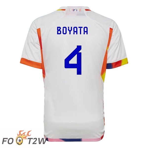 Maillots Equipe de Belgique (BOYATA 4) Exterieur Blanc 2022/2023