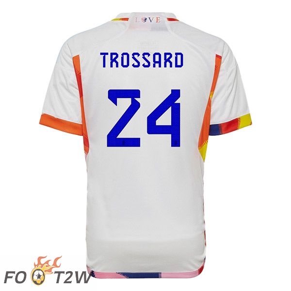 Maillots Equipe de Belgique (TROSSARD 24) Exterieur Blanc 2022/2023