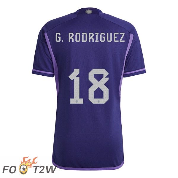 Maillots Equipe de Argentine (G. RODRIGUEZ 18) Exterieur Pourpre 2022/2023