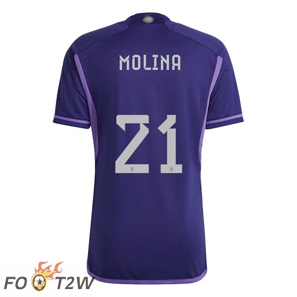 Maillots Equipe de Argentine (MOLINA 21) Exterieur Pourpre 2022/2023