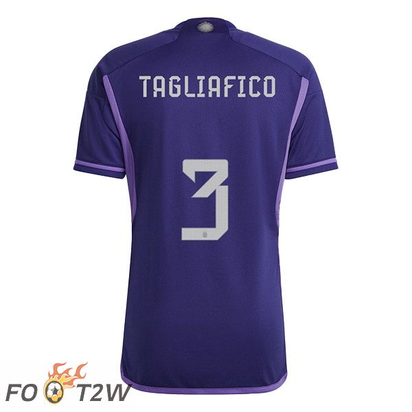 Maillots Equipe de Argentine (TAGLIAFICO 3) Exterieur Pourpre 2022/2023