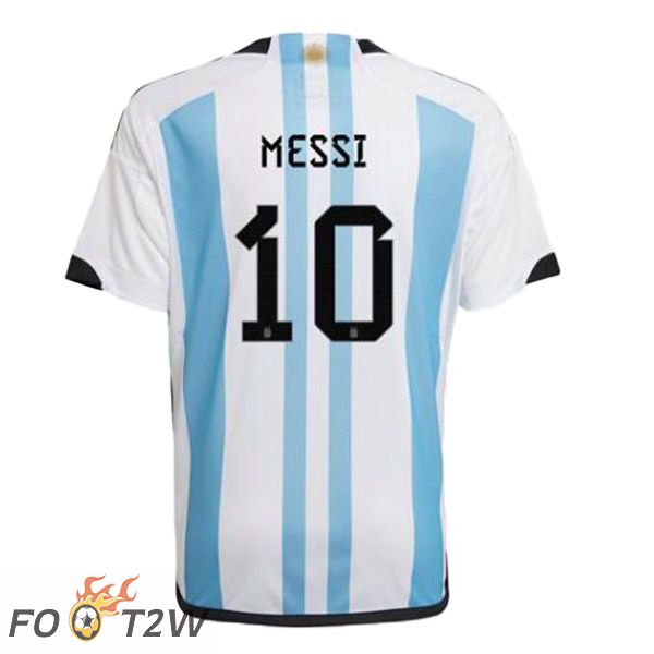 Maillot Foot Equipe de Argentine (MESSI 10) Domicile Bleu Blanc 2022/2023