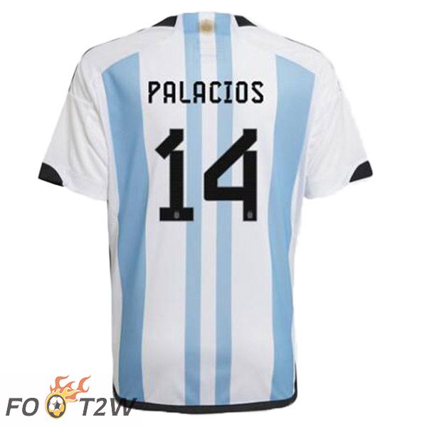 Maillot Foot Equipe de Argentine (PALACIOS 14) Domicile Bleu Blanc 2022/2023