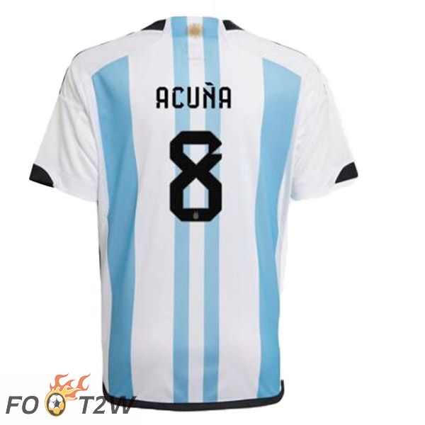 Maillot Foot Equipe de Argentine (ACUÑA 8) Domicile Bleu Blanc 2022/2023