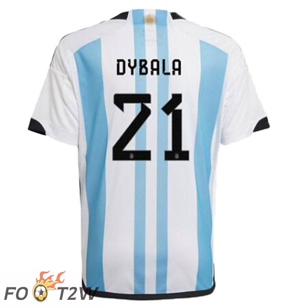 Maillot Foot Equipe de Argentine (DYBALA 21) Domicile Bleu Blanc 2022/2023