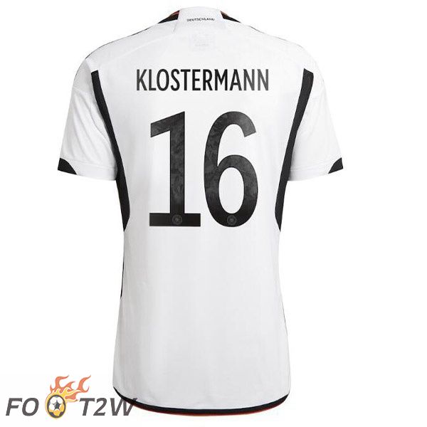 Maillots Equipe de Allemagne (KLOSTERMANN 16) Domicile Noir Blanc 2022/2023