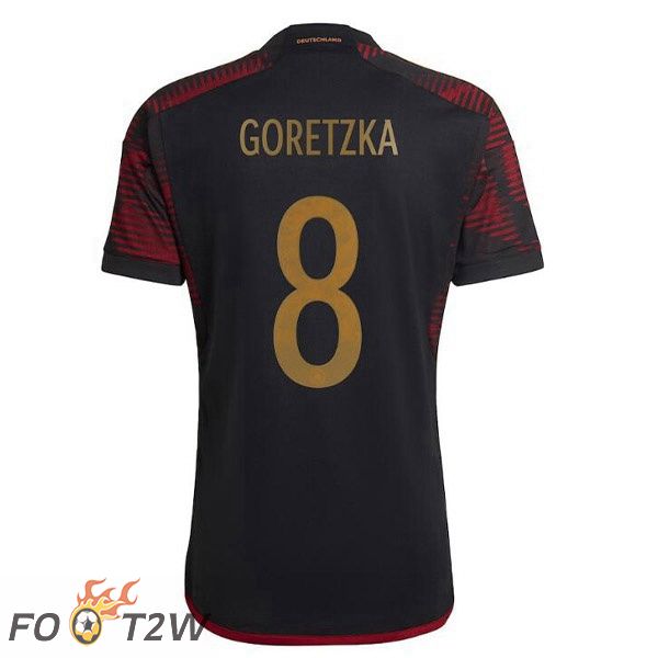 Maillots Equipe de Allemagne (GORETZKA 8) Exterieur Noir 2022/2023