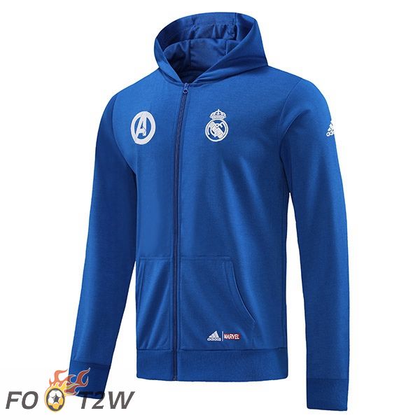 Veste A Capuche Real Madrid Bleu 2022/2023