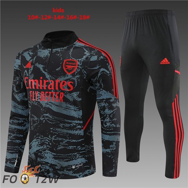 Ensemble Survetement De Foot Arsenal Enfant Rouge Bleu 2022/2023