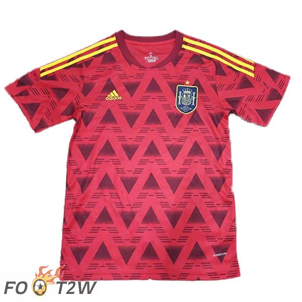 Maillot Espagne Domicile Rouge Version Fuite Coupe du monde 2022