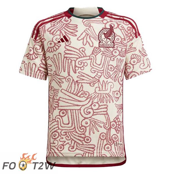 Maillot Equipe De Mexique Exterieur Blanc Rouge Coupe du monde 2022