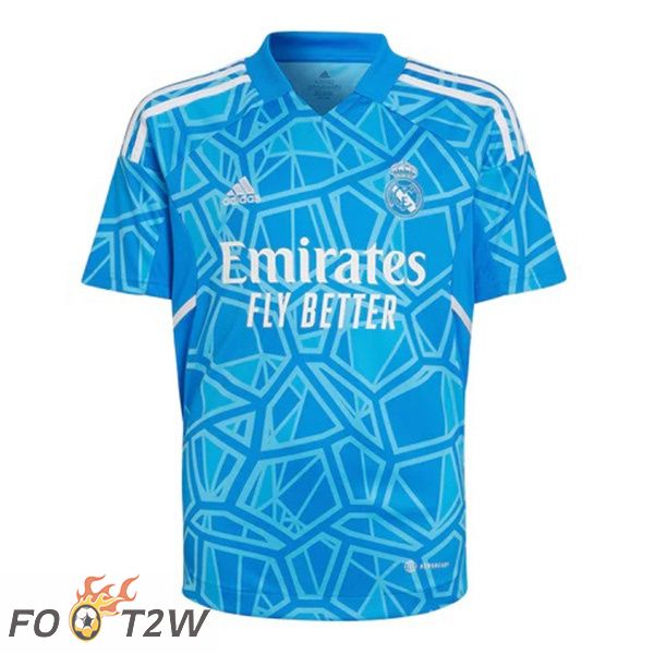 Maillot de Foot Real Madrid Gardien de but Bleu 2022/2023