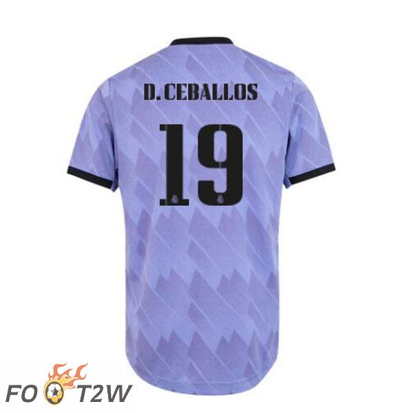 Maillot De Foot Real Madrid (D. Ceballos 19) Exterieur Pourpre 22/23