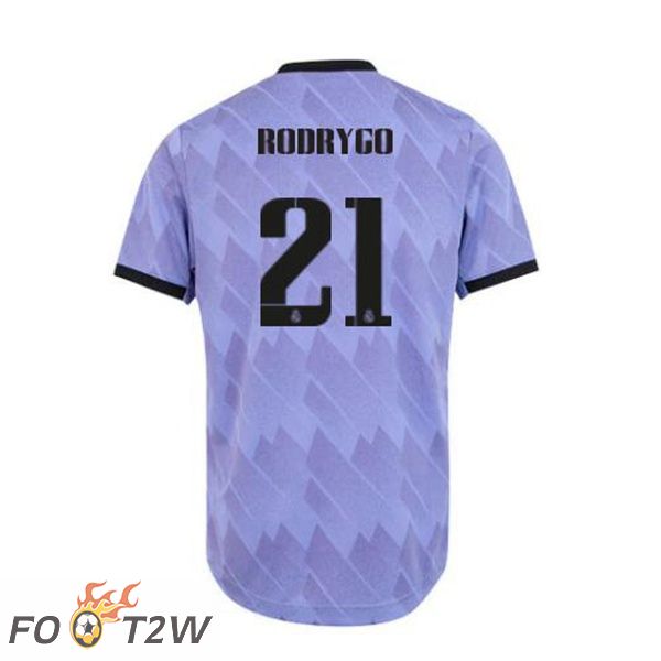 Maillot De Foot Real Madrid (Rodrygo 21) Exterieur Pourpre 22/23