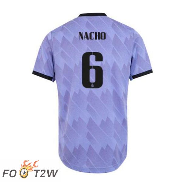 Maillot De Foot Real Madrid (Nacho 6) Exterieur Pourpre 22/23