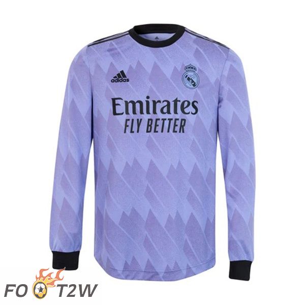 Maillot De Foot Real Madrid Exterieur Manche Longue Pourpre 22/23